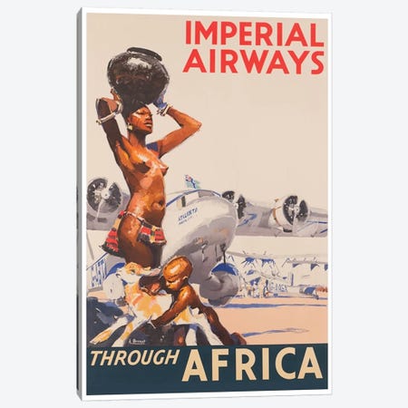 Imperial Airways Through Africa Canvas Print #LIV138} by Unknown Artist Canvas Artwork