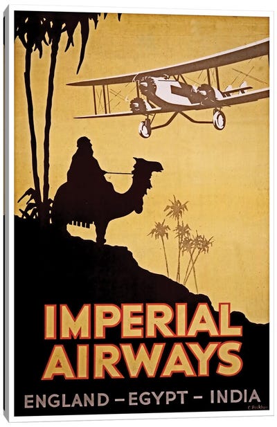Imperial Airways: England, Egypt, India Canvas Art Print - India Art