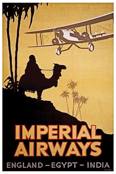 Vintage Travel Posters: Imperial Airways: England, Egypt, India by Unknown Artist