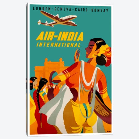 Air-India International Canvas Print #LIV13} by Unknown Artist Art Print