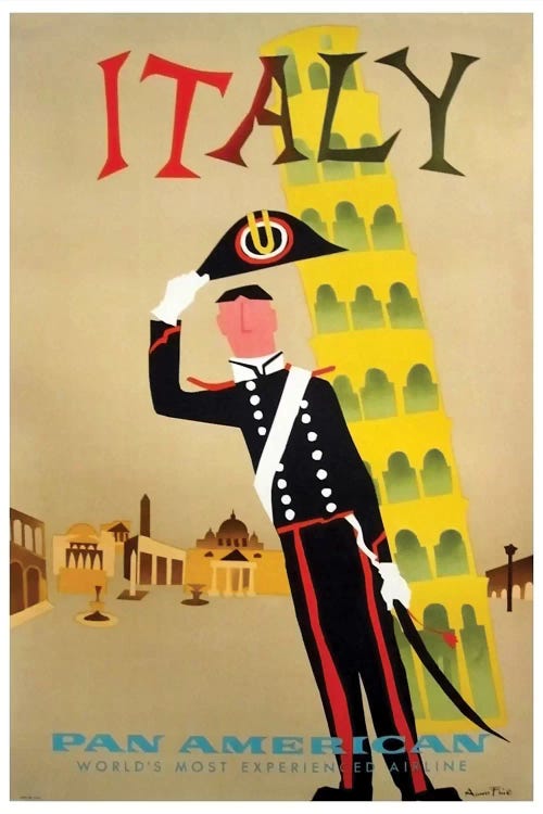 Italy - Pan American by Unknown Artist wall art