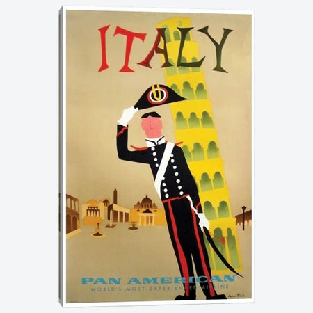 Italy - Pan American Canvas Print #LIV150} by Unknown Artist Canvas Wall Art