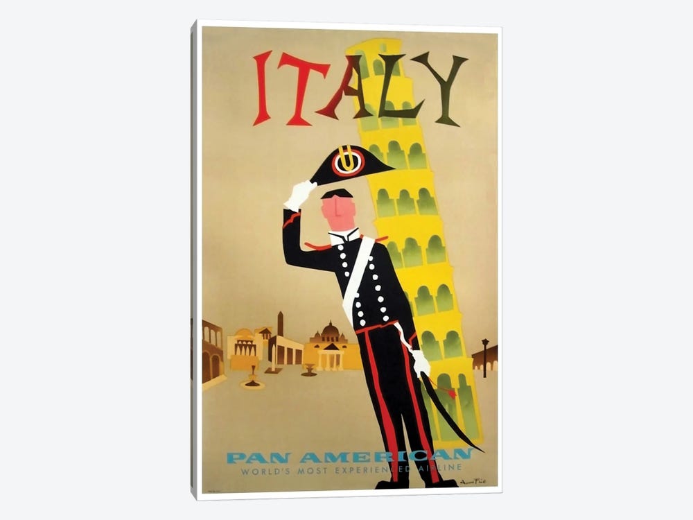 Italy - Pan American by Unknown Artist 1-piece Canvas Art Print