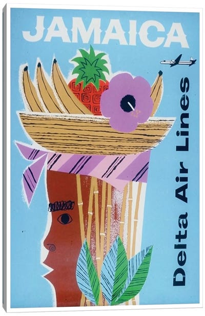 Jamaica - Delta Air Lines Canvas Art Print - Travel Posters