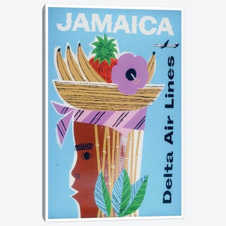 Jamaica - Delta Air Lines Canvas Print #LIV155} by Unknown Artist Canvas Art Print