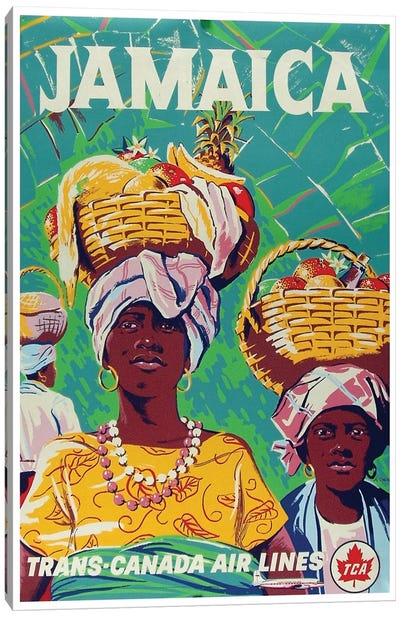 Jamaica - Trans-Canada Air Lines Canvas Art Print - Caribbean Art