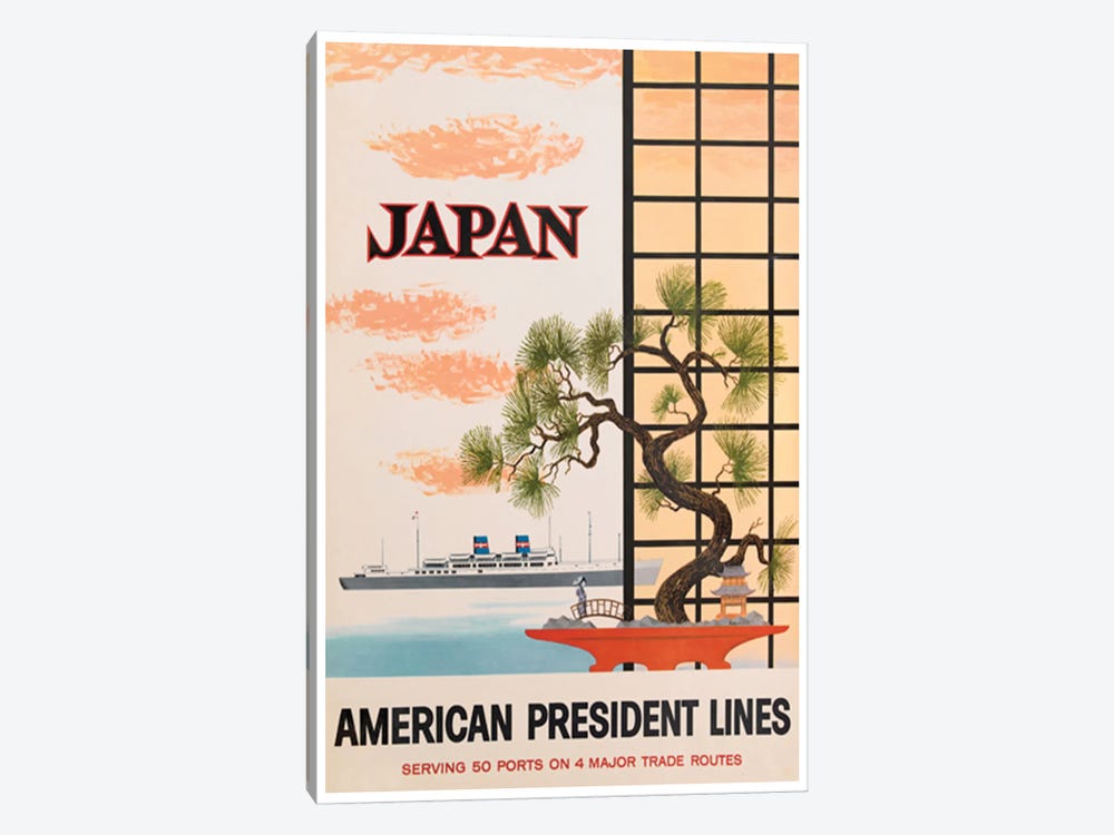 Japan - American President Lines by Unknown Artist 1-piece Canvas Art Print