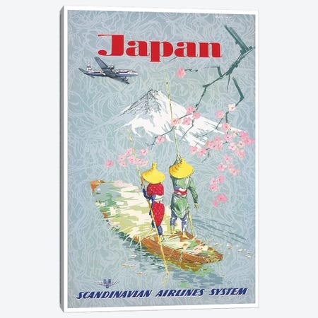 Japan - Scandinavian Airlines System Canvas Print #LIV163} by Unknown Artist Canvas Art Print