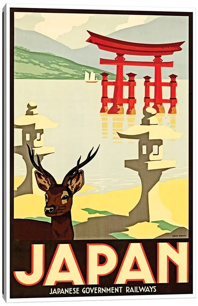 Japanese Government Railways Canvas Art Print - Japan Art