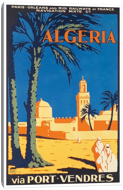 Algeria Via Port-Vendres Canvas Art Print - Algeria