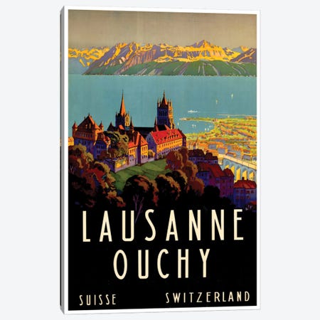 Lausanne-Ouchy, Switzerland II Canvas Print #LIV182} by Unknown Artist Canvas Art Print