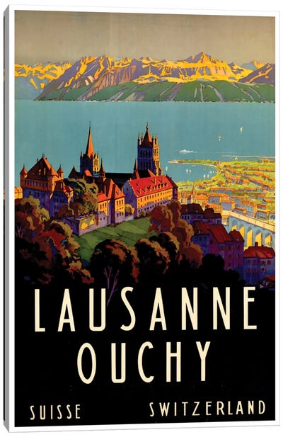 Lausanne-Ouchy, Switzerland II Canvas Art Print - Switzerland Art