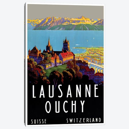 Lausanne-Ouchy, Switzerland III Canvas Print #LIV183} by Unknown Artist Canvas Art Print