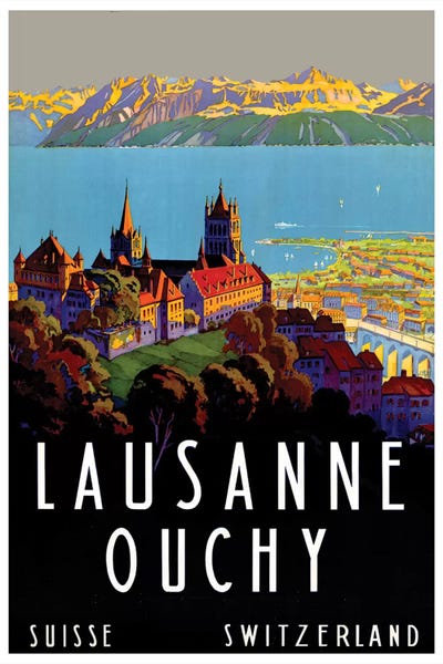 Vintage Travel Posters: Lausanne-Ouchy, Switzerland III by Unknown Artist
