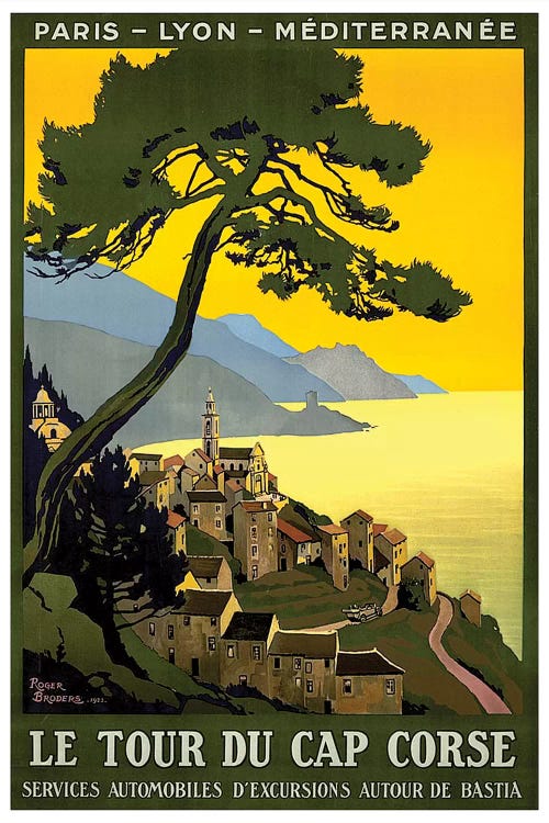 Le Tour du Cap Corse: Paris, Lyon, Mediterranean by Unknown Artist wall art