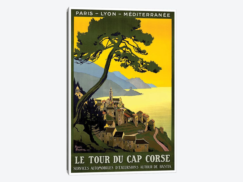 Le Tour du Cap Corse: Paris, Lyon, Mediterranean by Unknown Artist 1-piece Canvas Art Print