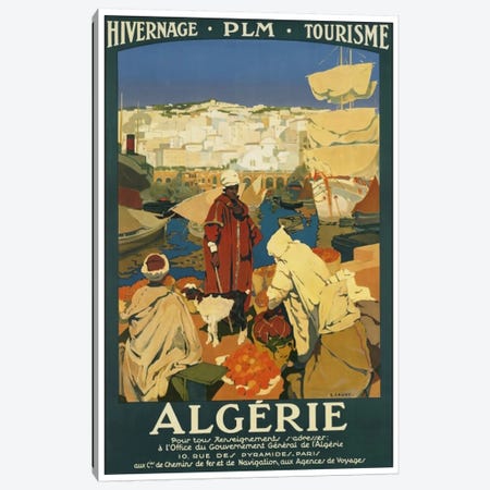 Algeria: Tourism Canvas Print #LIV18} by Unknown Artist Canvas Art Print