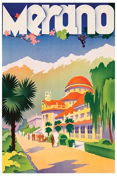 Vintage Travel Posters: Merano, Italy by Unknown Artist