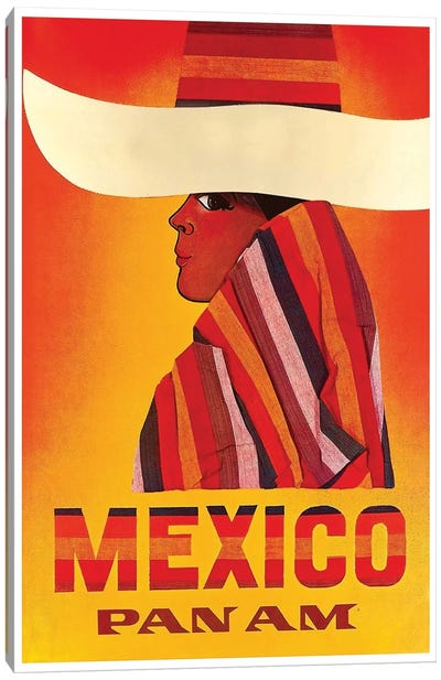 Mexico - Pan American I Canvas Art Print - Vintage Travel Posters