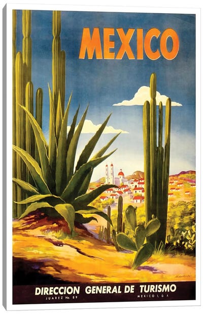 Mexico II Canvas Art Print - Vintage Travel Posters