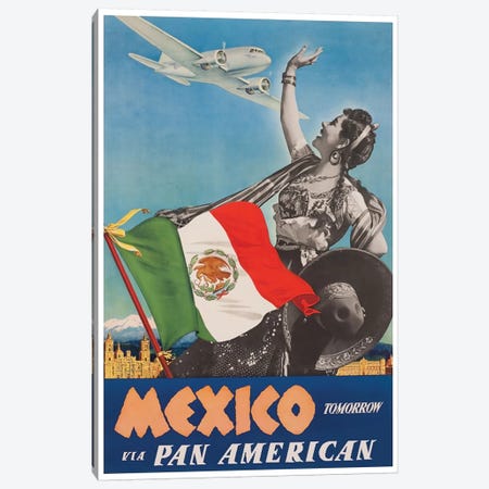 Mexico Tomorrow Via Pan American Canvas Print #LIV203} by Unknown Artist Canvas Artwork