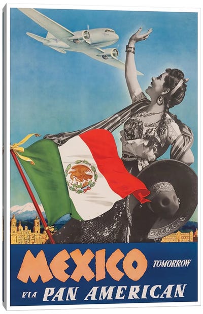 Mexico Tomorrow Via Pan American Canvas Art Print