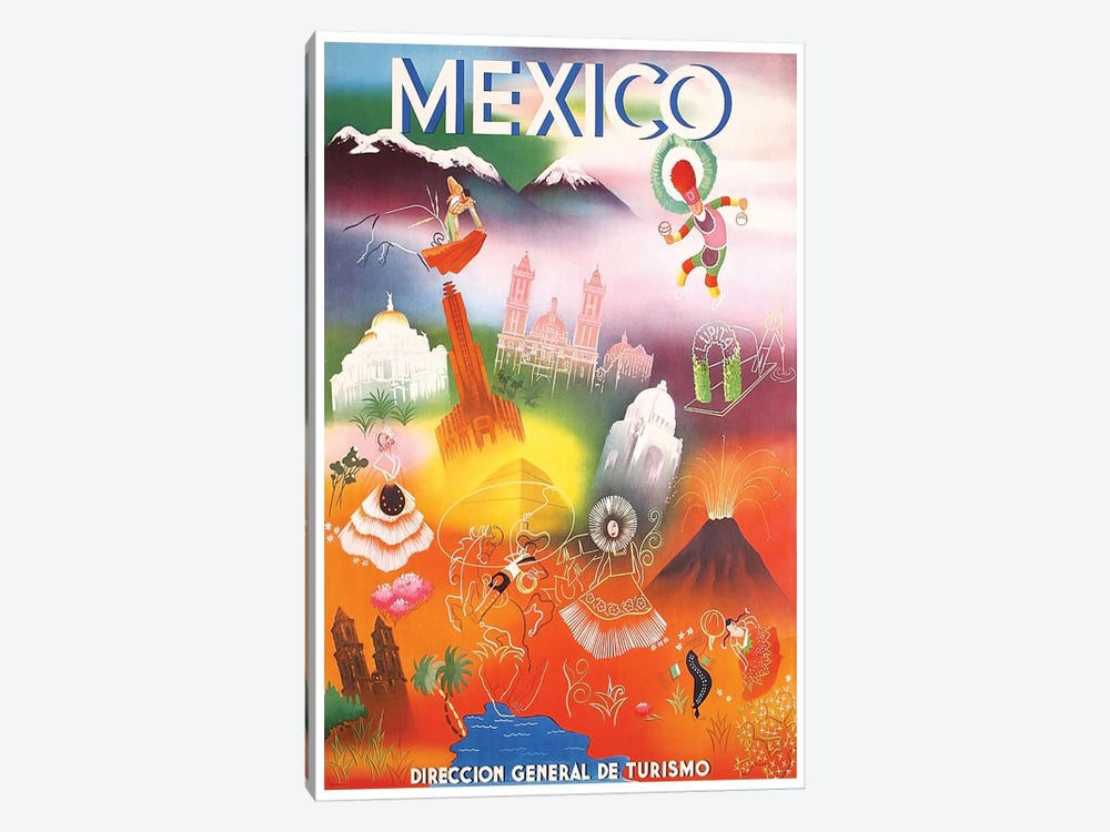 Mexico: Tourism III by Unknown Artist 1-piece Canvas Artwork