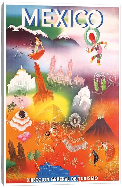 Mexico: Tourism III Canvas Art Print - Mexico Art