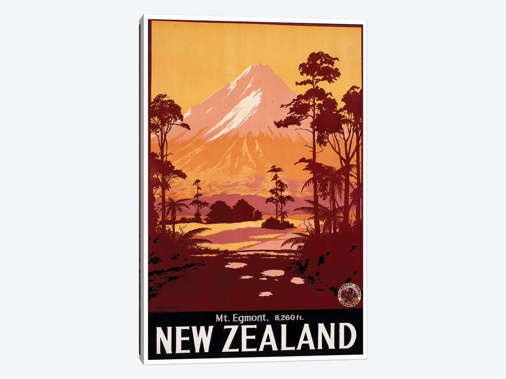Mount Egmont, New Zealand by Unknown Artist 1-piece Canvas Art