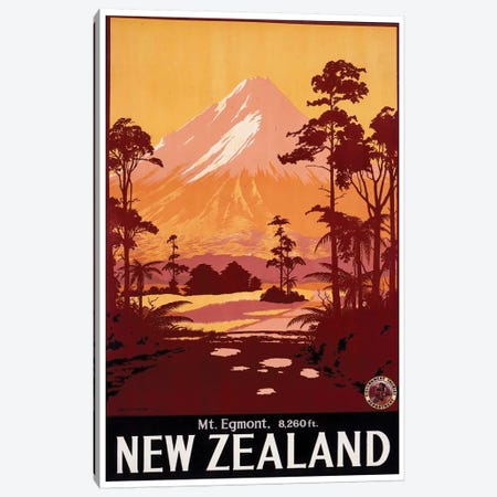 Mount Egmont, New Zealand Canvas Print #LIV217} by Unknown Artist Canvas Wall Art