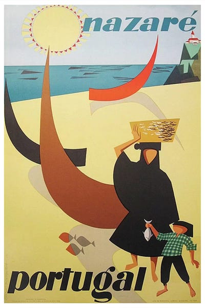 Vintage Travel Posters: Nazare, Portugal by Unknown Artist