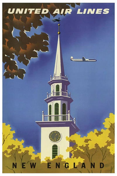 Connecticut: New England - United Airlines I by Unknown Artist