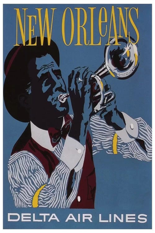 New Orleans - Delta Air Lines by Unknown Artist wall art