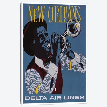 New Orleans - Delta Air Lines Canvas Print #LIV223} by Unknown Artist Canvas Artwork