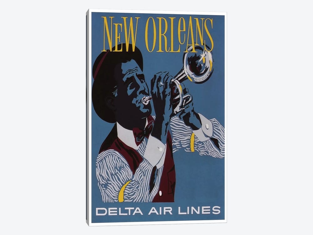 New Orleans - Delta Air Lines by Unknown Artist 1-piece Art Print
