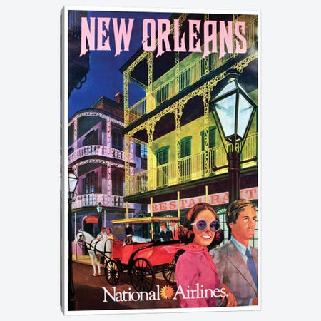 New Orleans - National Airlines Canvas Print #LIV224} by Unknown Artist Canvas Art Print