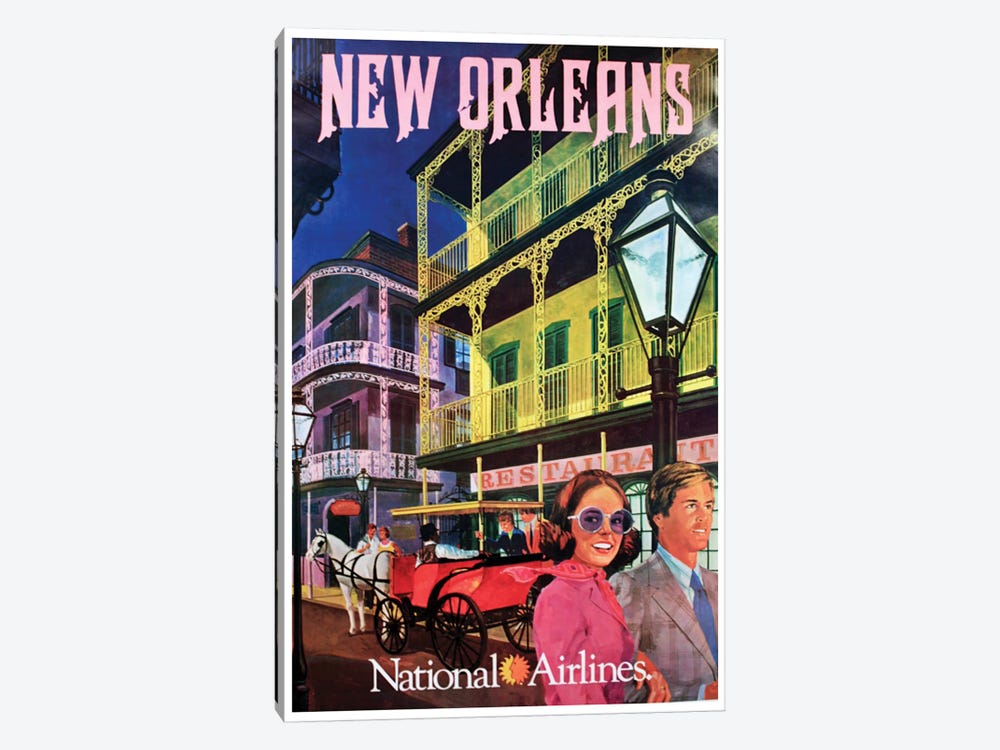 New Orleans - National Airlines by Unknown Artist 1-piece Canvas Artwork