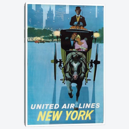 New York - United Airlines II Canvas Print #LIV232} by Unknown Artist Art Print