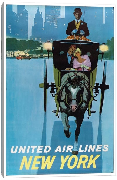 New York - United Airlines II Canvas Art Print