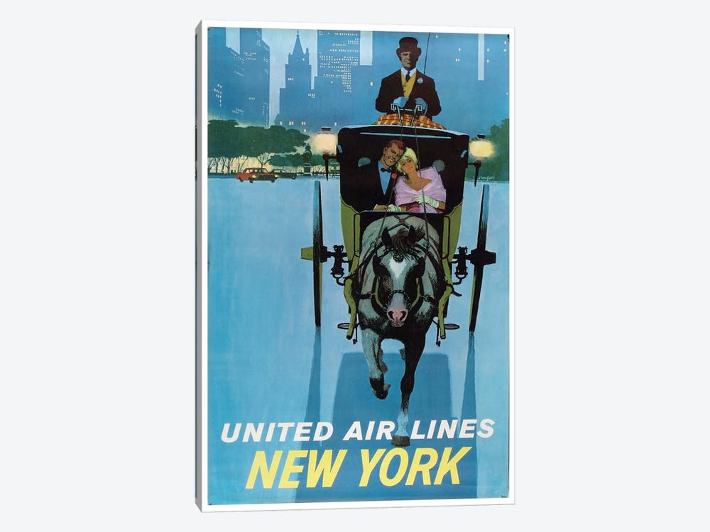 New York - United Airlines II by Unknown Artist 1-piece Canvas Art Print