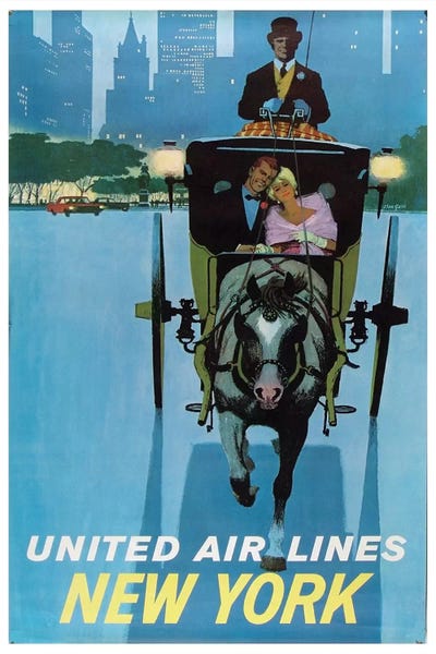 Vintage Travel Posters: New York - United Airlines II by Unknown Artist