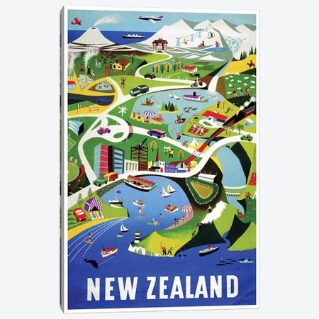 New Zealand I Canvas Print #LIV234} by Unknown Artist Canvas Wall Art