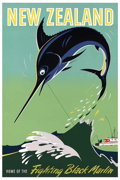 New Zealand: New Zealand: Home Of The Fighting Black Marlin by Unknown Artist
