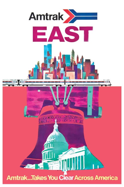 Amtrak East: Amtrak…Takes You Clear Across America by Unknown Artist wall art