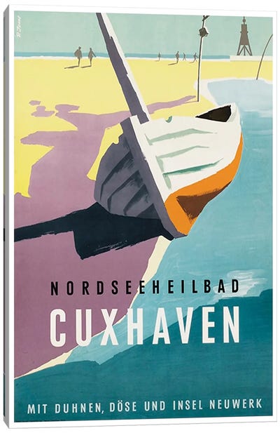 Nordseeheilbad, Cuxhaven: Germany Canvas Art Print - Vintage Travel Posters