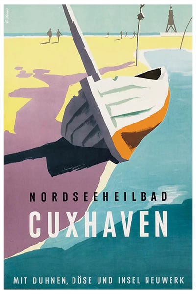 Vintage Travel Posters: Nordseeheilbad, Cuxhaven: Germany by Unknown Artist