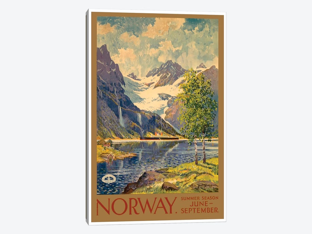 Norway: Summer Season, June-September by Unknown Artist 1-piece Canvas Artwork