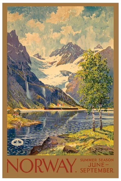 Vintage Travel Posters: Norway: Summer Season, June-September by Unknown Artist