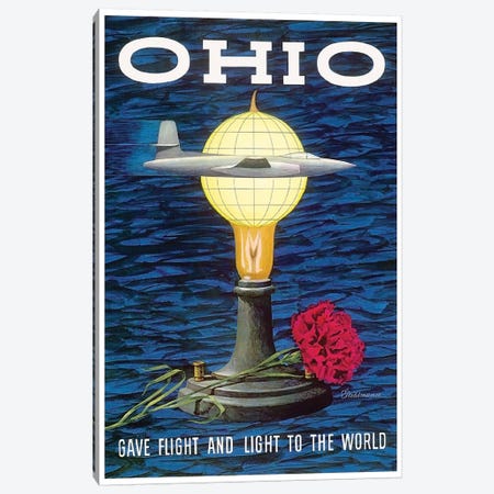 Ohio: Gave Flight And Light To The World Canvas Print #LIV243} by Unknown Artist Canvas Art