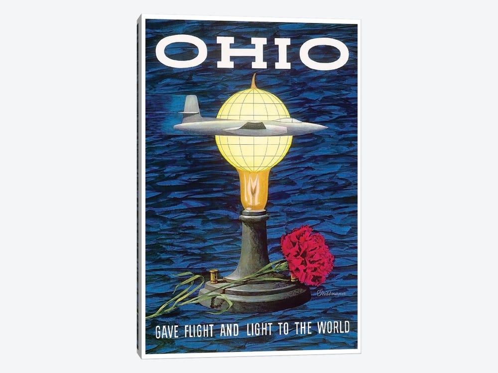 Ohio: Gave Flight And Light To The World by Unknown Artist 1-piece Canvas Print
